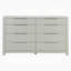 Commode large Geya, 8 tiroirs avec poignées en métal chromé, gris clair-134079201