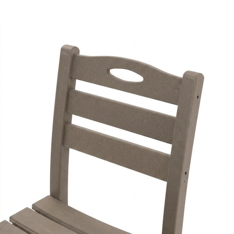 Durable Hdpe Patio Dining Chairs, Space-saving Rustic Style For Backyard