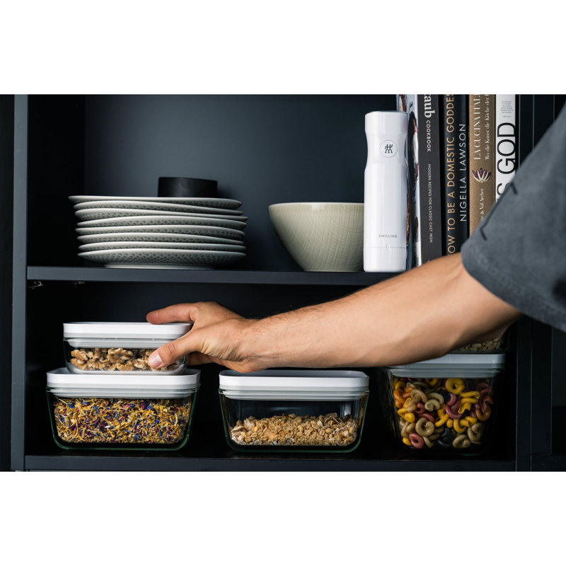 Fresh & Easy Glass Airtight Meal Prep 0.37 Qt Food Storage Container
