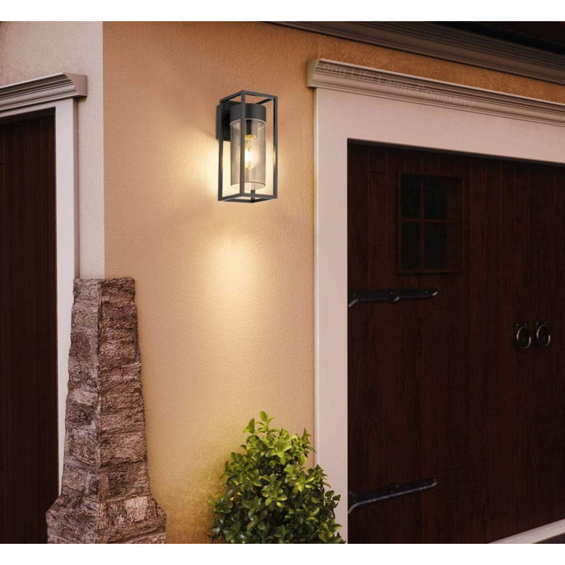 Matte Black 27cm H Outdoor Sconce