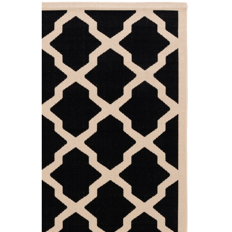Arneshia Black Indoor/Outdoor Area Rug, Rectangle 2'7" x 5'