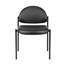 Chaise empilable Addy Diamond, siège cascade, acier, vinyle noir