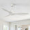 Ventilateur de plafond de chambre à coucher 48 po sans éclairage avec moteur à courant continu réversible 6 vitesses Karlena
