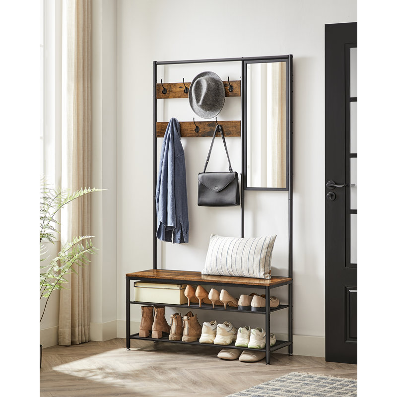 Ahmet Hall Tree 98cm Wide, Brown/Black