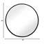 Miroir rond rustique 24 po Rustic