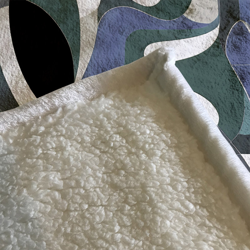 Throw Blanket, 68" W x 80" L, Marble/Abstract, Blue/Green/Gray