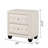 Modern Style Crystal Tufted 2-Drawer Nightstand Upholstered With Velvet Fabric Made With Wood In Cream