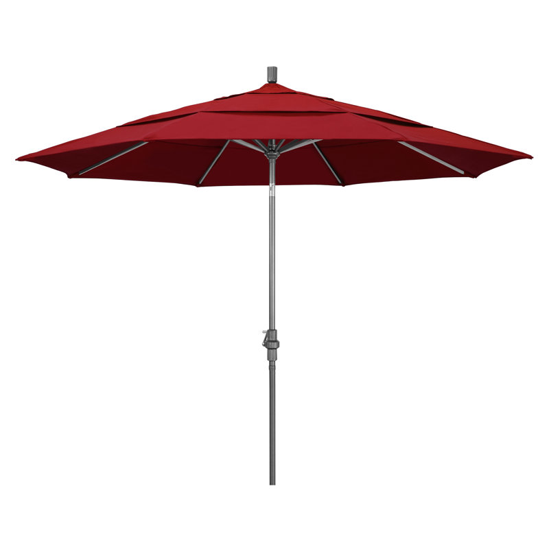 Parasol de marché Broadmeade octogonal Sunbrella, Rouge - oléfine