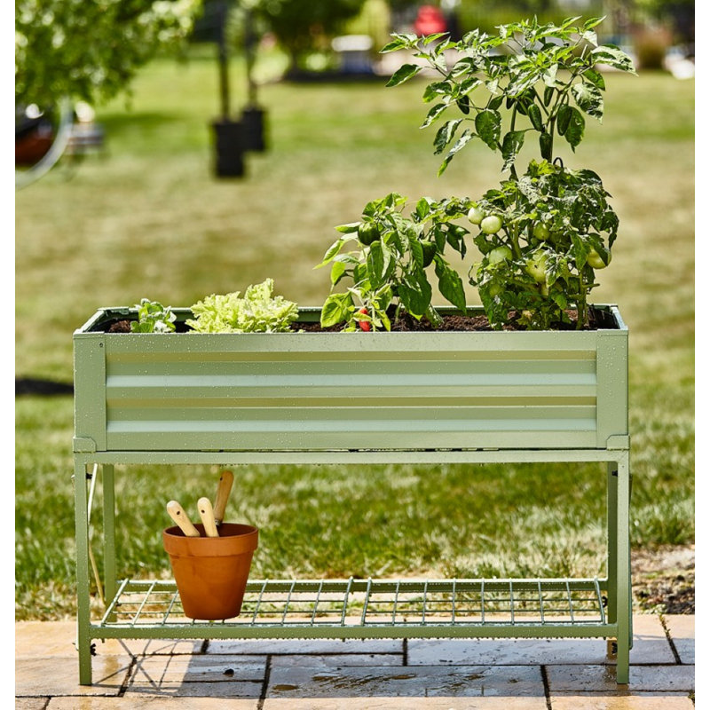 Julius Metal Planter, Moss Green