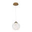 Bistro Dimmable LED Globe Pendant With Unique Hand-Crafted Shade, 3000K-16151714