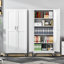 Armoire de rangement en acier durable avec roulettes, armoire à outils roulante avec tablettes réglables-1577458403-1577458401