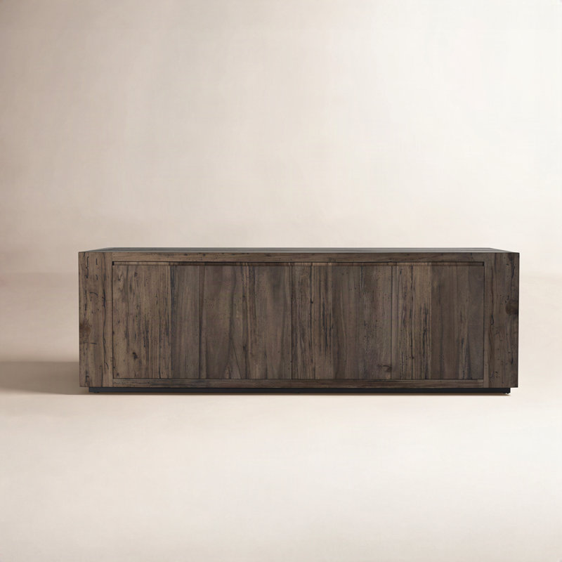 Lockney 94.5'' Sideboard, Ebony Rustic Wormwood Oak