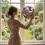 Vitrail de vitrail papillon 7,8 po-2126073323