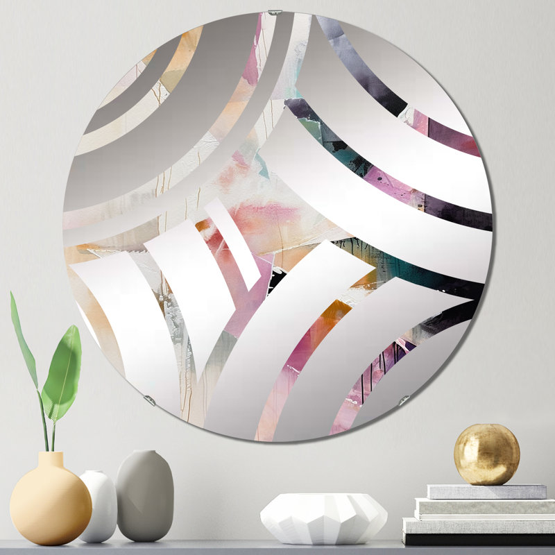 Chalia - Miroir décoratif Center Wave, 23,6 po x 23,6 po
