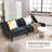 Camisha Twin 70'' Faux Leather Convertible Sofa-158951435