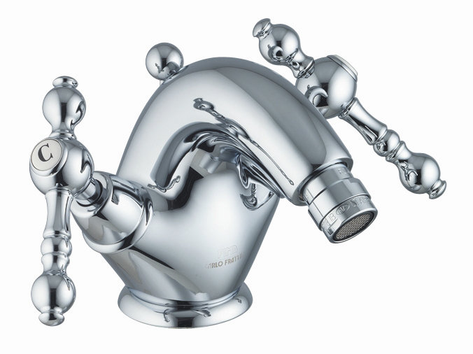 Robinet de bidet à poignée double Epoque, Nickel brossé
