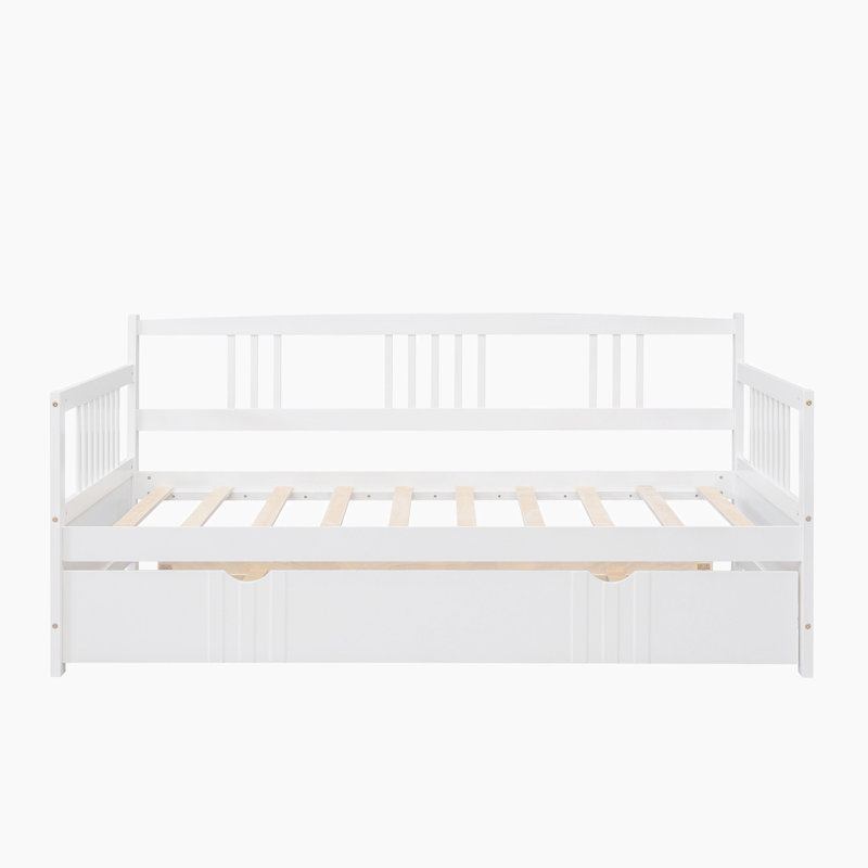Lit de jour avec couchette Westerley, Blanc, Simple