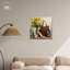 Art mural rétro sur toile jaune-104337465-104337472