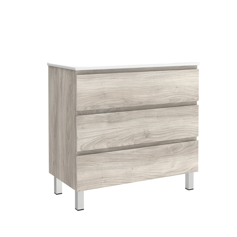 Costa 36'' Single Bathroom Vanity Base Only, Pine