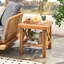  2 pièces Table d'appoint d'extérieur en bois d'acacia Adirondack avec tablette de rangement Naturel-1268108312