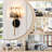 Modern Glass Vanity Ligh With Brass Accents-124678806-124678808