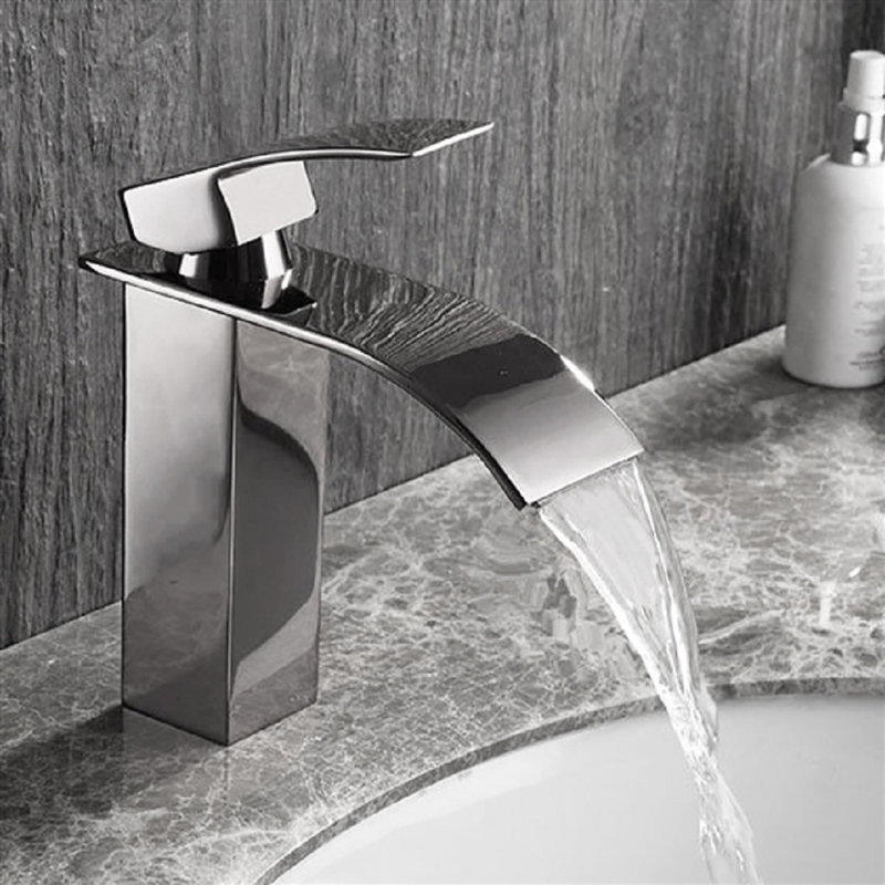 Robinet de salle de bain moderne BathSelect Versailles - Monotrou, finition chromée, fabrication en laiton massif
