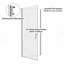 Porte de douche pivotante universelle en aluminium chromé poli de 24 pouces avec verre trempé de 1/4 pouce et réglage de 1 3/8 pouce