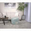 Pouf repose-pieds | Cube de 16 po | Bleu sarcelle & amp; Beige | Coussin de sol polyvalent | Bleu sarcelle | Tissu-1386540859