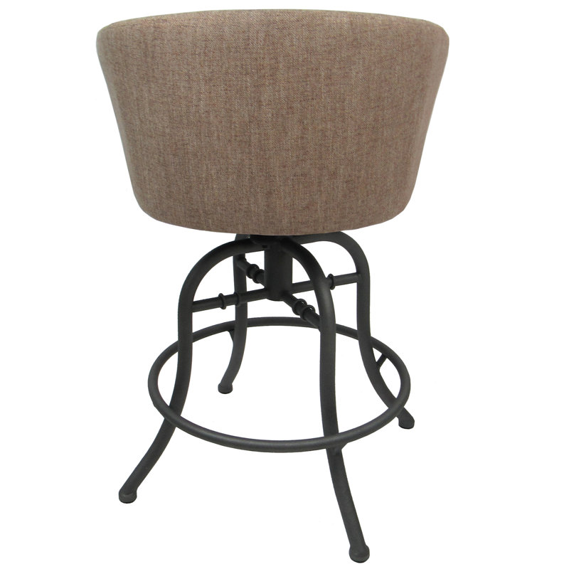 Dupont Cermenho Swivel Tilt Counter Metal Bar Stool 26" Joey - Basin Beige - Grey, Counter Stool (26” Seat Height)