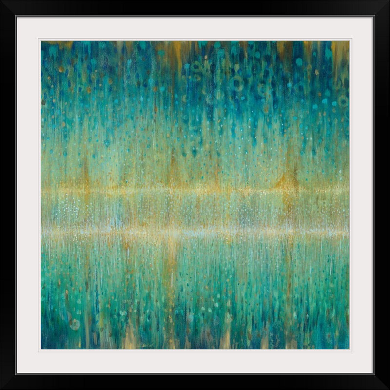 « rain astract i », reproduction d’impression sur danhui nai, H 20" x l 20" x P 1", Cadre noir