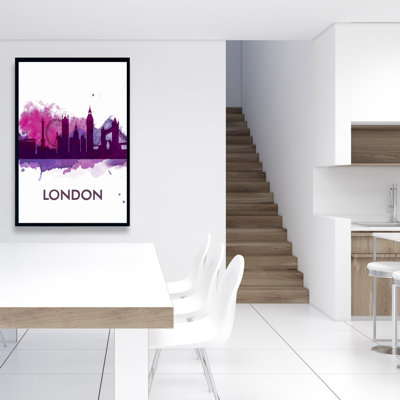 "Silhouette mauve de Londres"