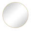 Miroir rond de 42 po, cadre mural en métal pour décoration de salle de bain