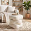 Repose-pieds rembourré moelleux en chenille Alex-132146225