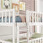 Lit superposé simple en bois d'hévéa amovible et peu encombrant-1132140697