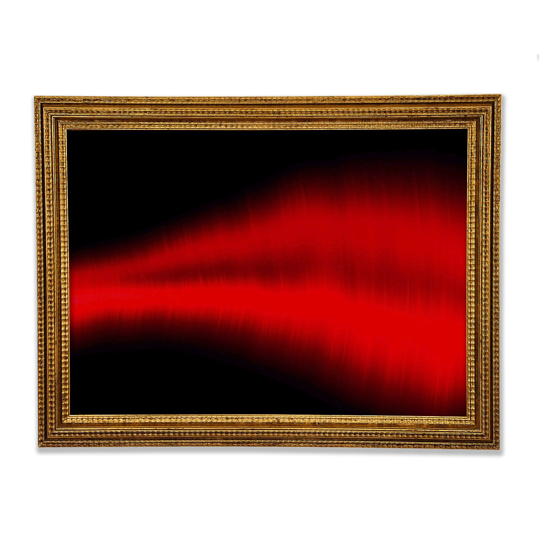 Gerahmtes Wandbild Red Sound Waves