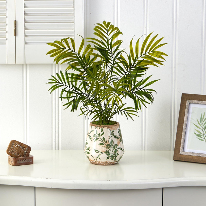 Mini Areca Palm Artificial Plant in Floral Vase