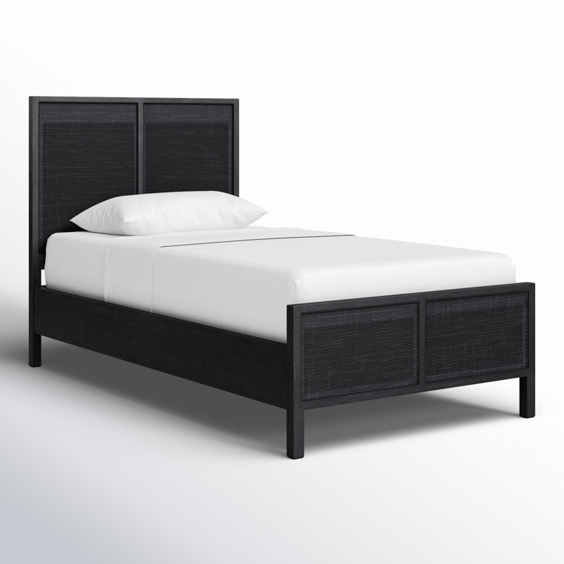 Sydney Bed, Twin, Black Wash W/ Black Cane