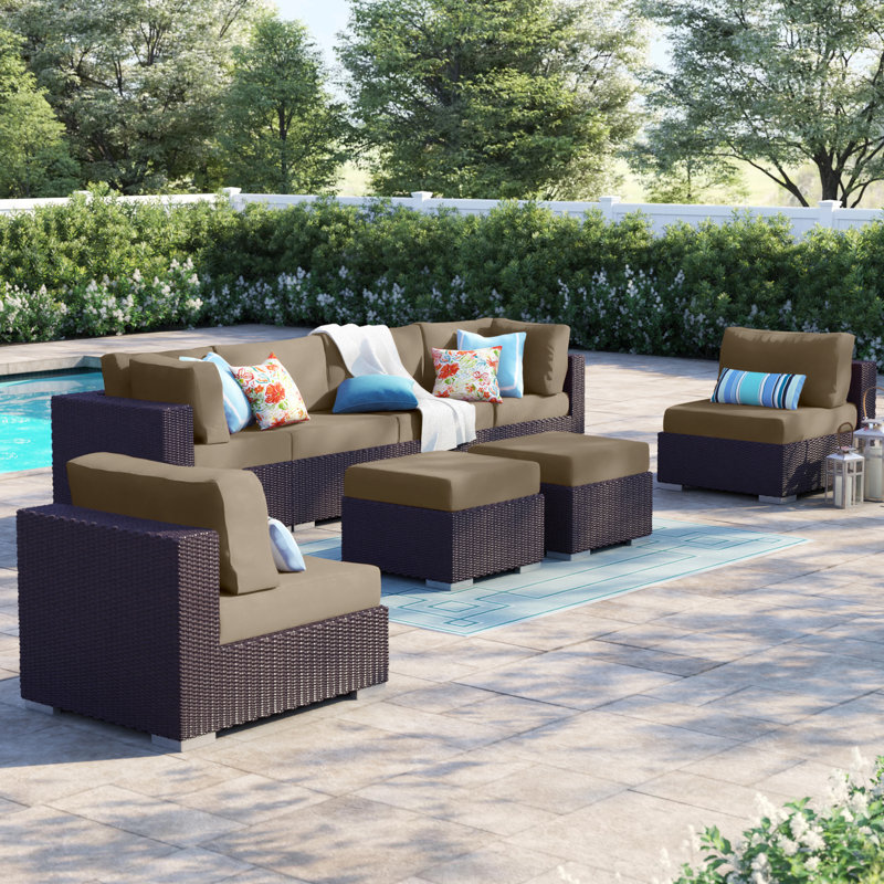 Ensemble modulaire d'extérieur 8 pièces Convene, Moka