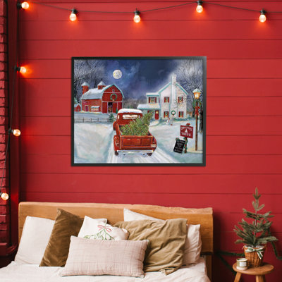 Giclée encadrée «Entrant dans un arbre de Noël» par Ruane Manning