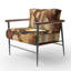 Crista - Fauteuil d'appoint géométrique abstrait en velours-1950740204