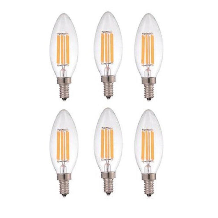 60 Watt Equivalent C35 E12/Candelabra Dimmable 6000K LED Bulb