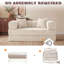 Canapé-lit convertible de 63 po 4-en-1, canapé modulaire en velours côtelé avec ensembles de cadres, futon moderne pour salon, base antidérapante, sans assemblage-252208077