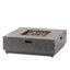 50,000 Iron Fire Pit, Square Shape, Modern Decorative, 38.45" W X D 13.04" H, No Assembly, Stone Grey Square, Decorative Piece,