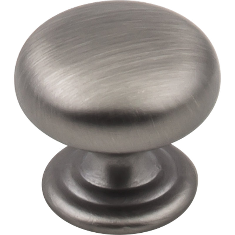Florence 1 1/4" Diameter Mushroom Knob, Brushed Pewter