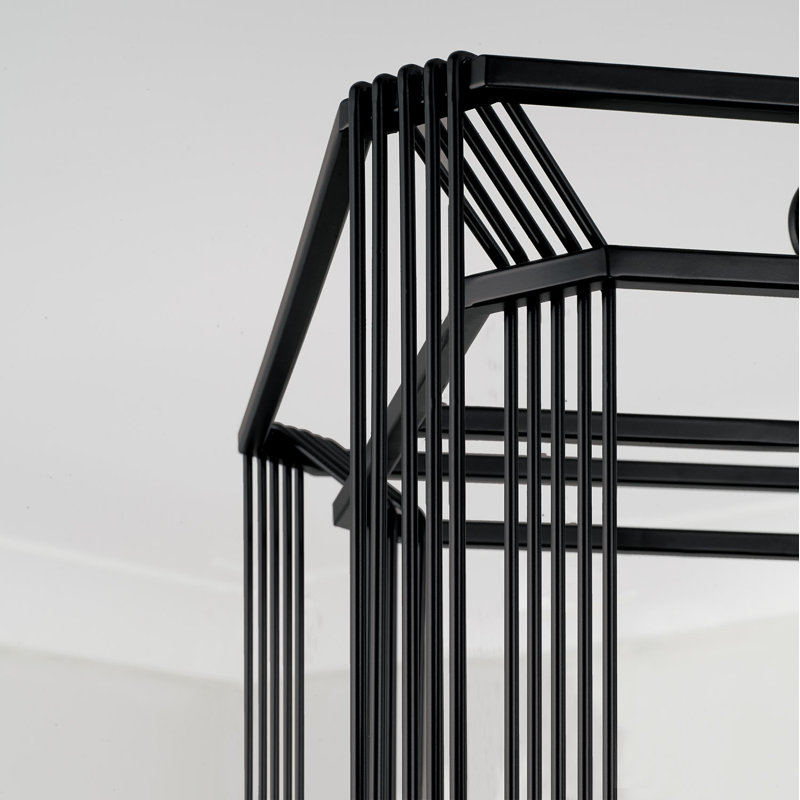 4 - Light Matte Black Lantern Pendant