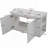 Wall-Mounted Floating Bathroom Vanity with Ceramic Sink