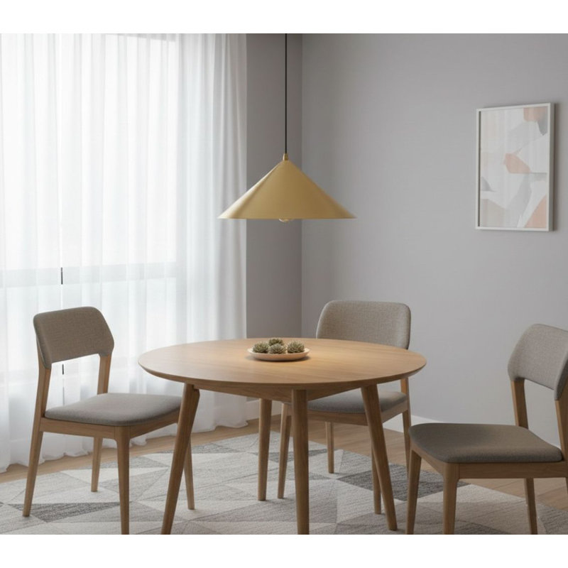 1 - Light Cone Pendant, Brushed Brass