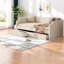 Lits avec rangement, lit de jour simple en bois de velours, canapé-lit compact moderne