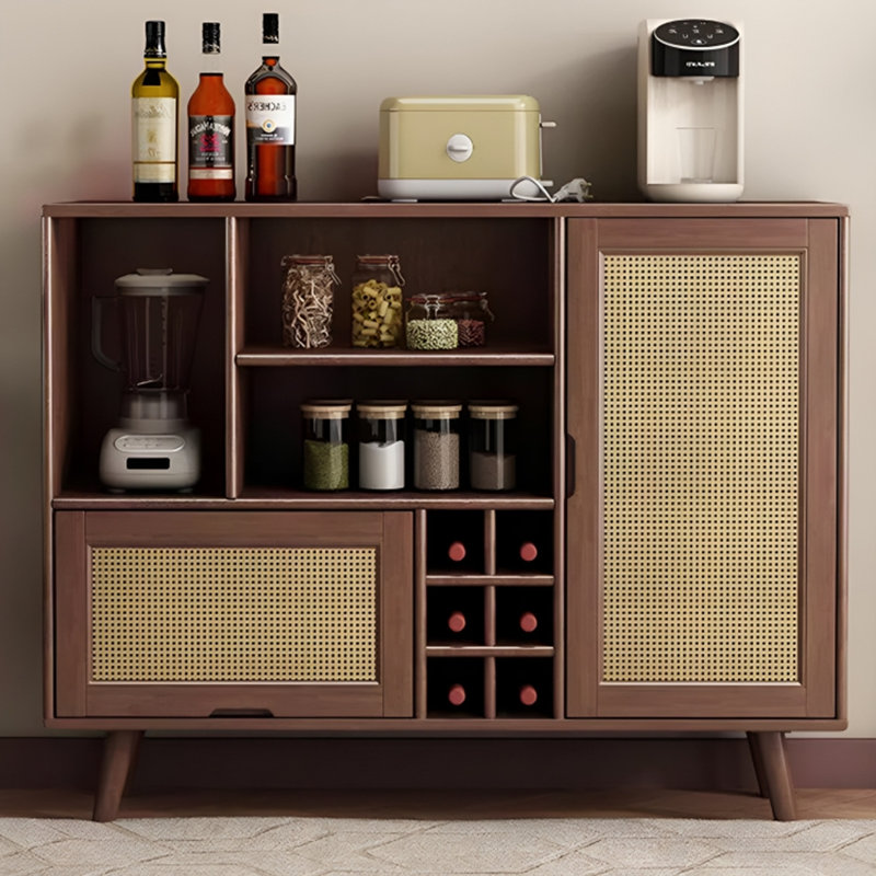 Buffet en bois massif Bowne 47,24 po, Brun