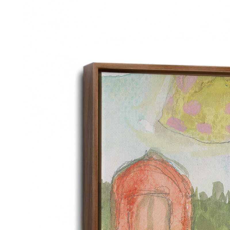 «Chicken Mama» par Jessica Mingo, reproduction d'art, 12 W x 18 H, Brown, Framed Canvas